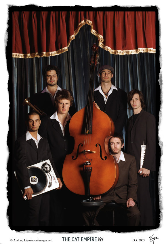 Harry Angus, Felix Riebl (top), Will Hull-Brown and Ollie McGill (middle) and DJ Jumps and Ryan Monro (bottom) in 2003.