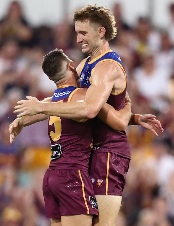 Long-time mates: Dayne Zorko and Harris Andrews.