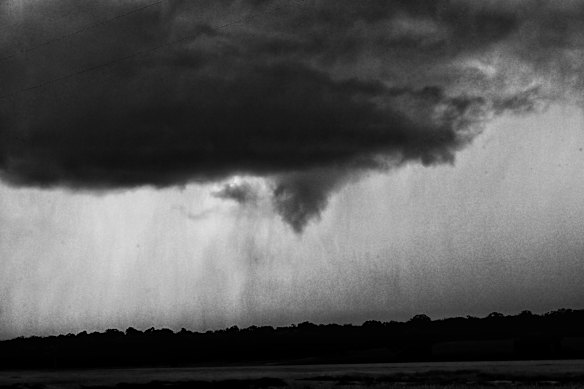 Funnel cloud forming east of Mudgee during intense storms. 10 November, 2021.
