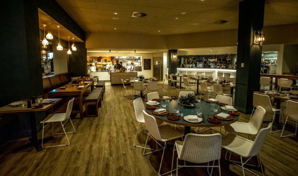 The new Orexi by Baxevanis restaurant in the Hellenic Club in Woden. Dining area.