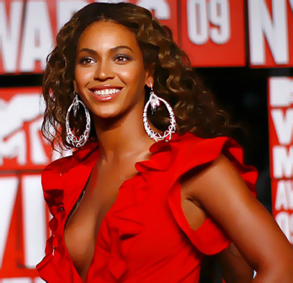Beyonce arrives at the 2009 MTV Video Music Awards in New York