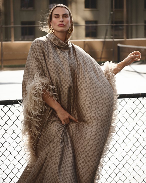 Aryna Sabalenka in Gucci for her social media announcement as brand ambassador.