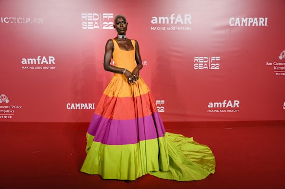 Jodie Turner-Smith wears Christopher John Rogers.