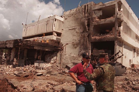 Four followers of Osama bin Laden were convicted over the bombing of the US Embassy in  Tanzania.