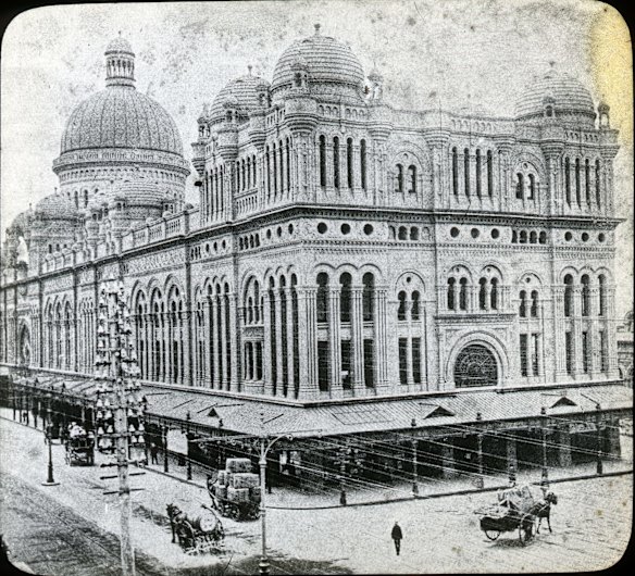 The Queen Victoria Building, corner of George and Market streets, c1910
