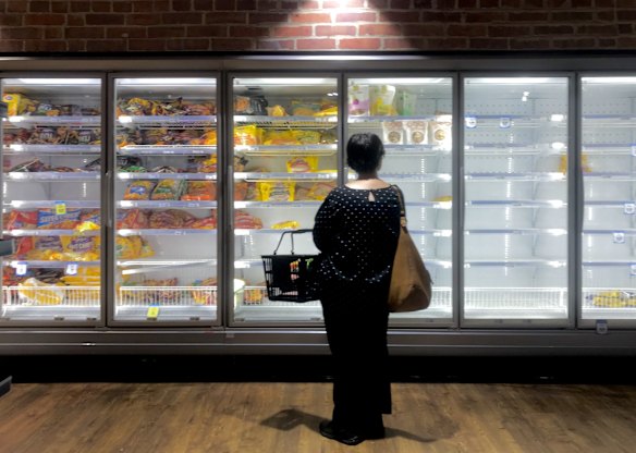 Empty shelves at Summer Hill's IGA. March 18, 2020