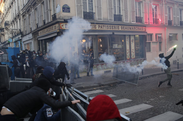 Protests against police brutality sparked violent demonstrations in Paris. 