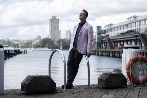 Choir conductor Brett Weymark at the Sydney Philhamonia Choirs,  Walsh Bay.