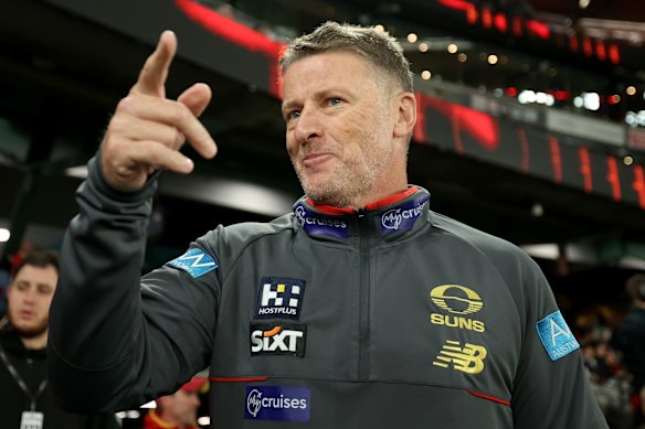 Look at that: Damien Hardwick has the Suns eyeing their maiden finals campaign.