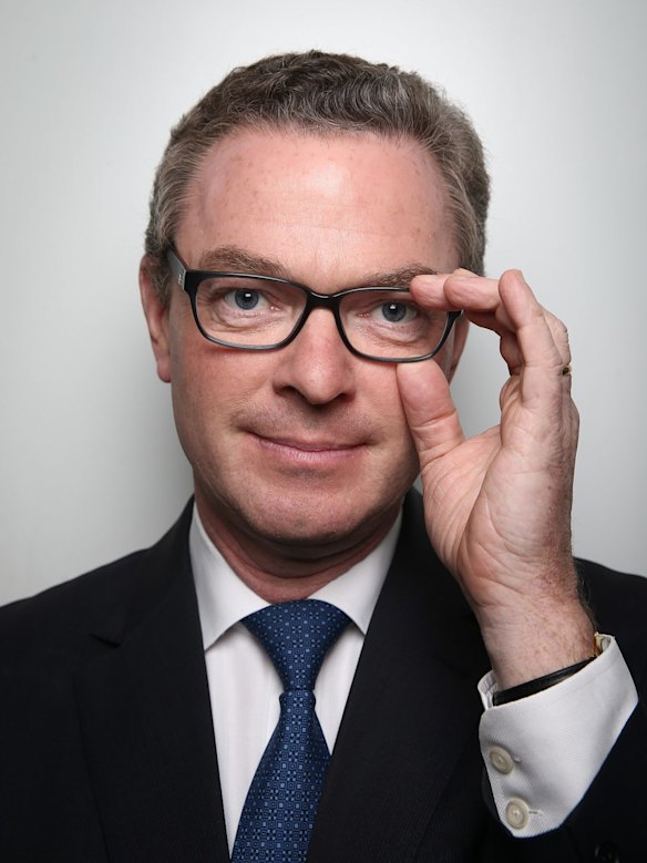 Minister for Industry, Innovation and Science, Christopher Pyne, poses for a portrait after the announcement of the National Innovation and Science Agenda, in Canberra on Monday 7 December 2015. 