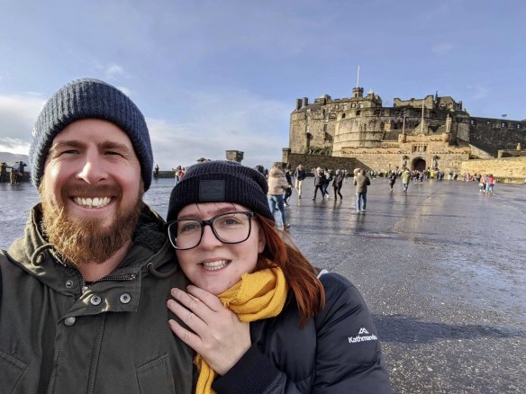Australians Ben Goodwin and Amy Webster had their tickets on a Qatar flight cancelled because of the passenger cap reduction.