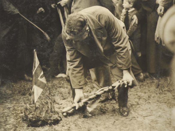 The turning of the first sod marking the beginning of construction of the Sydney Harbour Bridge happened on the corner of Blue and Miller streets, North Sydney, on July 28 ,1923. The bridge opened in March 1932.