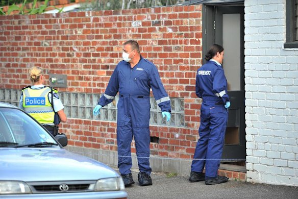 The Site in Carlton where it is believed Greg Ham from Men at work has died. Photo by Joe Armao