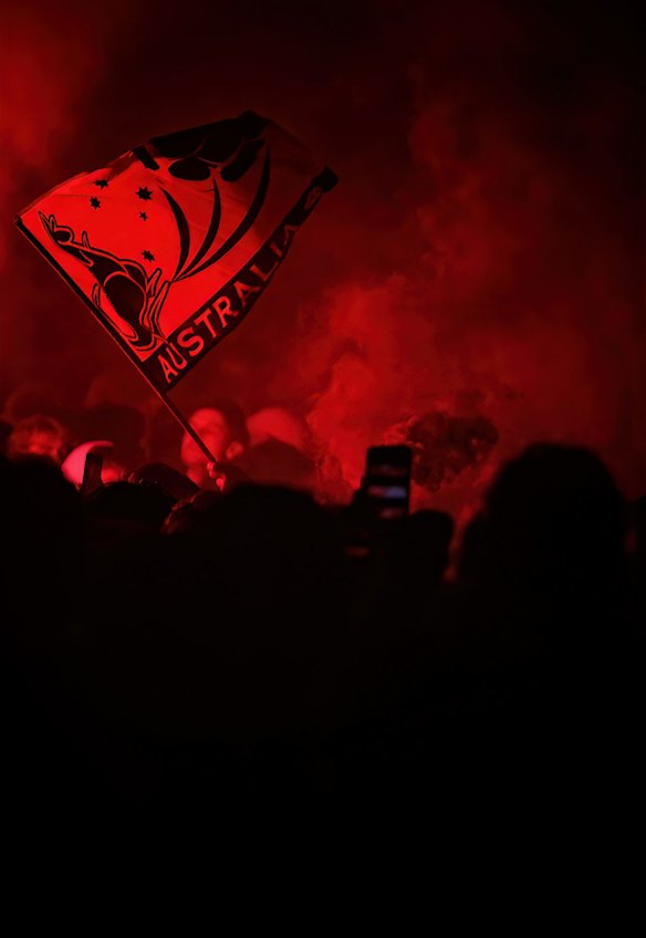 Celebrations in Fed Square, Melbourne.