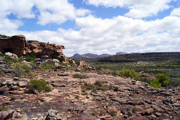 Where's the cairn? Rocky landscapes surround Bushmans Kloof.