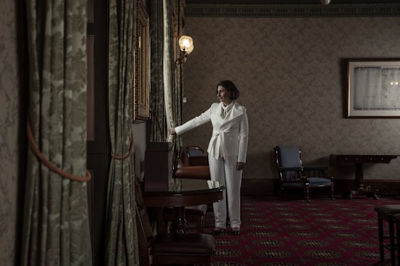 Premier Gladys Berejiklian in the Parkes Room of the NSW State Parliament. April 8, 2021.
