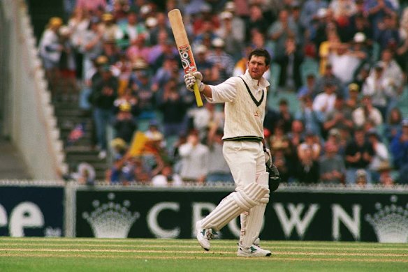 Scoring a century in 1997.