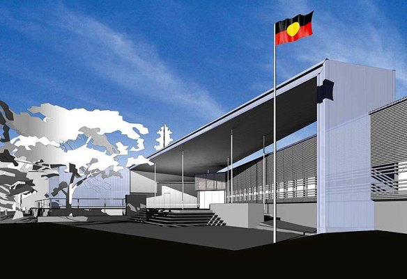 A 2004 design for an understated First Nations cultural centre at Musgrave Park.