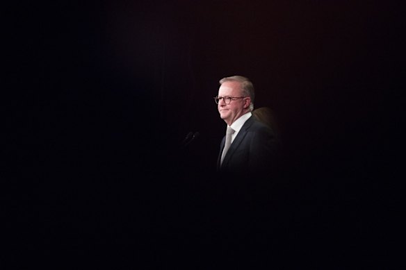 Anthony Albanese, leader of the Labor Party, during the party's election night event in Sydney, Australia. Australia's Labor Party is set to take power for the first time since 2013, as voters booted out Prime Minister Scott Morrison's conservative government in a shift likely to bring greater action on climate change and a national body to fight corruption.