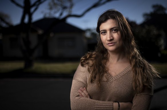 Mandy Kamel, 32, from Panania says she is not fearful of the COVID-19 situation in the Bankstown area after having lived with a daily threat to her life in war-torn Beirut. She is not fazed with the police and military presence in the area and is comfortable with the COVID-19 restrictions.