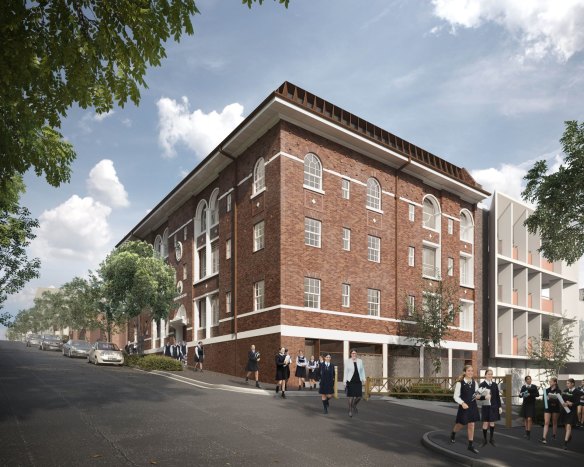 An artist’s impression of the proposed redevelopment of Wilkinson House at SCEGGS Darlinghurst. 