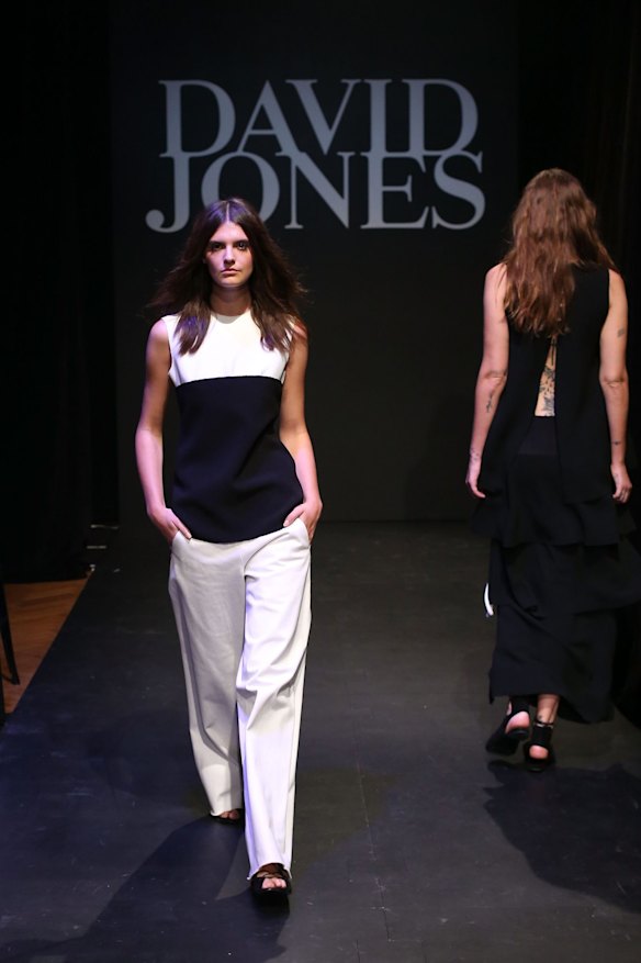 A model showcases designs by Ellery.