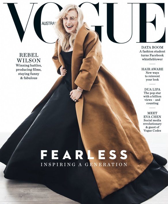 Rebel Wilson on the cover of this month's Vogue Australia.
