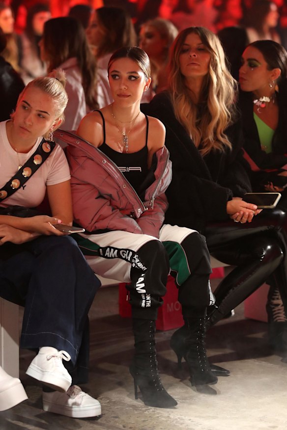 Delilah Belle Hamlin attends the I.AM.GIA show at Mercedes-Benz Fashion Week Resort 19 Collections at Carriageworks on May 16.