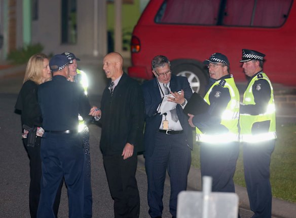 Police at the scene of the Endeavour hills shooting.