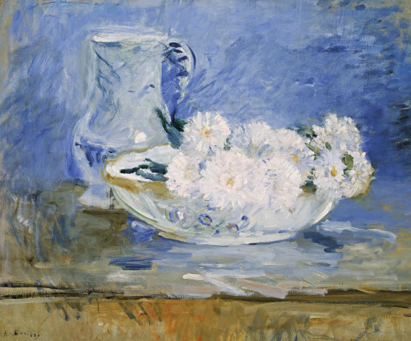 Berthe Morisot, White flowers in a bowl,1885, oil on canvas. 