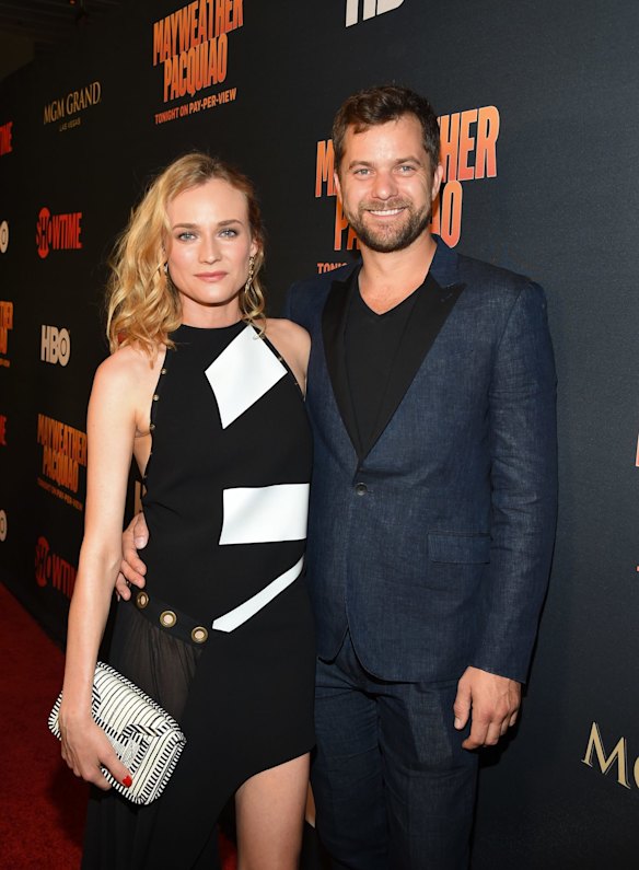 Actress Diane Kruger and actor Joshua Jackson attend the SHOWTIME and HBO VIP Pre-Fight Party.