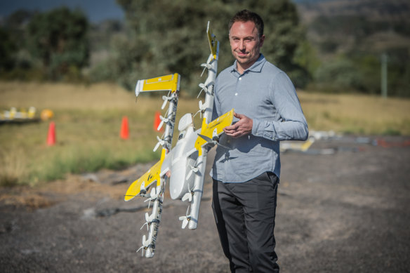 Wing chief executive James Ryan Burgess last week unveiled the company's new 'quiet' drone