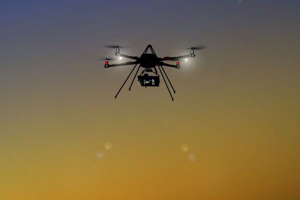 A quadrocopter in action.