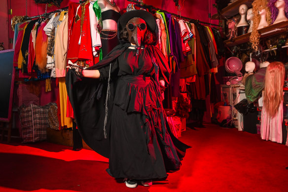 The Plague Doctor, one of the most popular costumes this Halloween season at Rose Chong Costumes in Melbourne.