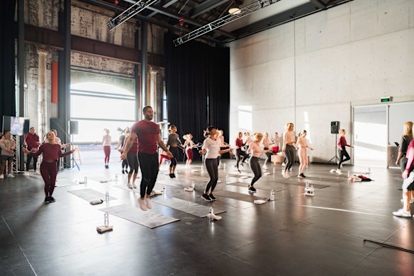 Getting their sweat on at the Ryderwear launch.