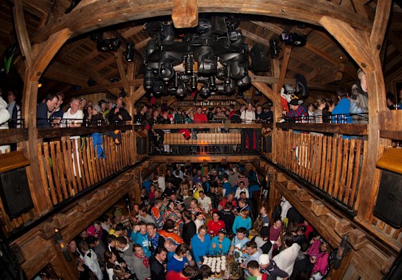 MooserWirt, St Anton, Austria: The MooserWirt is typical ski in, stumble out, dance on tables from mid-afternoon in the sun. There's a DJ and jugs of beers and the usual alpine shots. Be warned, you will have to ski back down to the village once you are done.