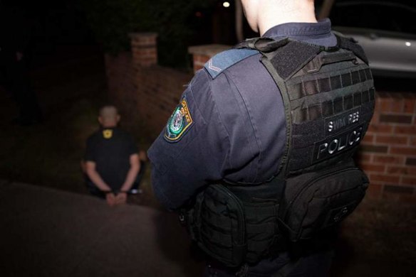 The execution of search warrants across Sydney's north-west suburbs.
