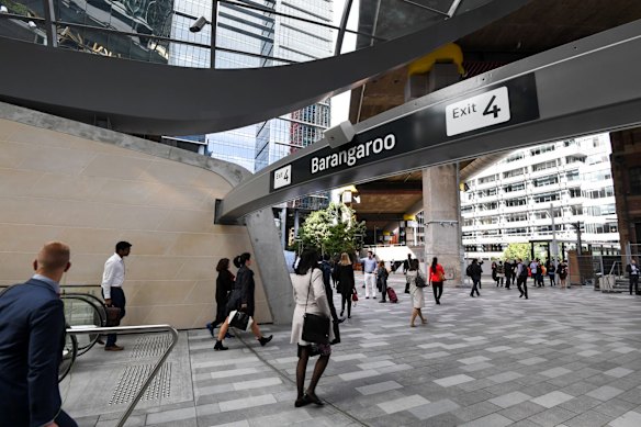 The Barangaroo end of the new walkway.