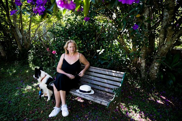 Gabrielle Rogers in the garden of her home. Her husband Star Wars actor Andrew Jack died aged 76 with coronavirus. They have been unable to see each other as Gabrielle was in quarantine in Australia.
