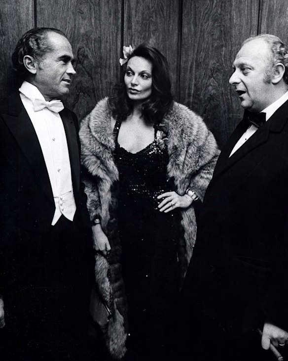 Diane von Furstenberg and guests during 9 o'clock Ball in the Rainbow Room - December 5, 1972 at Rainbow Room in New York City, New York, United States. (Photo by Ron Galella/WireImage)