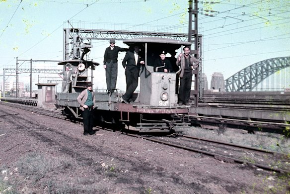 The tramway that once crossed the Sydney Harbour Bridge under Wynyard Station.