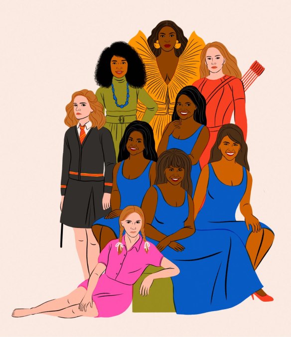 Squad goals: Hermione, Denise, Beyonce, Katniss, The Sapphires and Lolita.
