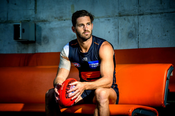 Welcome back, skip: Giants co-captain Callan Ward will play his first game of 2019 in Geelong on Saturday. 