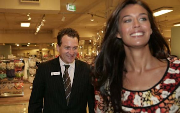 With model and store ambassador Megan Gale in the Melbourne store.