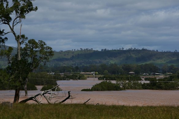 Flooding in Beaudesert in the wake of Cyclone Debbie.