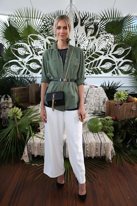 Nikki Phillips at the Camilla show at Mercedes-Benz Fashion Week Resort 17 Collections on The Seadeck boat on May 19, 2016 in Sydney, Australia.