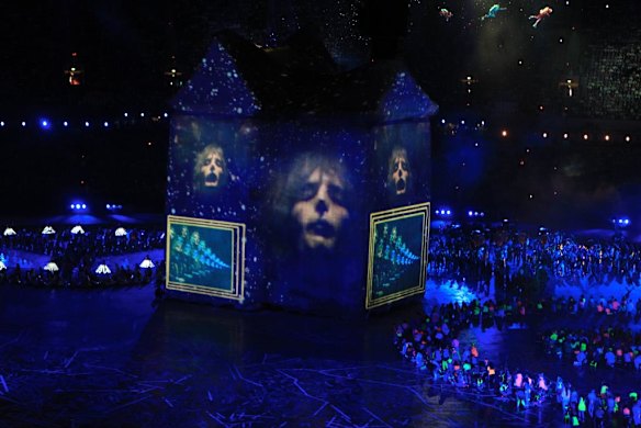 Musical performance during the Opening Ceremony of the London 2012 Olympic Games.