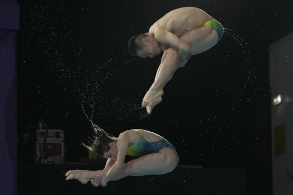 Australia’s Shixin Li, right, and Maddison Keeney.