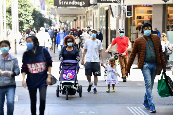 Shoppers returning to the streets of Melbourne. But AMP Capital's Shane Oliver says a fiscal cliff next year, including the end of the low and middle income tax offset, could hit consumer spending.
