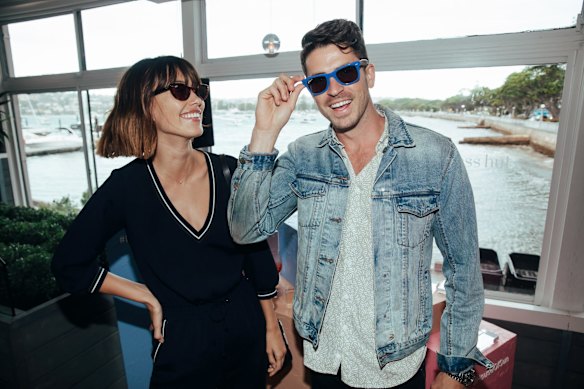 Halcyon Powe and Scott Tweedie at the Sunglass Hut House of Sun party.
